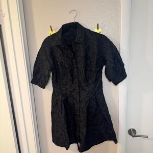 Club Monaco Black Textured Dress